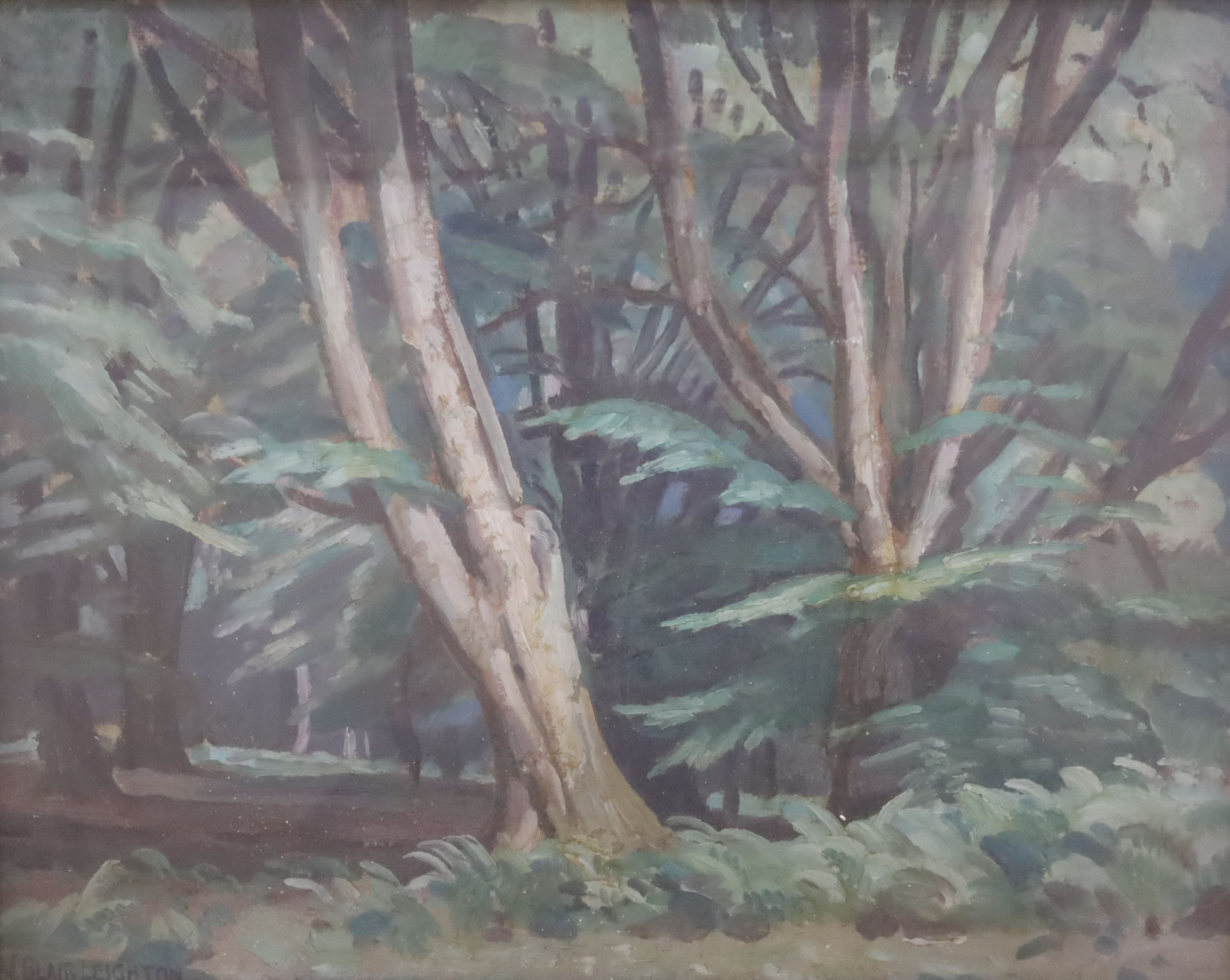J. Blair Leighton (Exh.1914-39), oil on canvas, Woodland scene, signed, 40 x 50cm